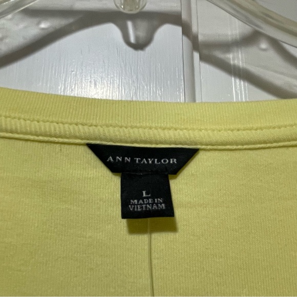 Ann Taylor Split Neck Cotton T-Shirt - Picture 4 of 13